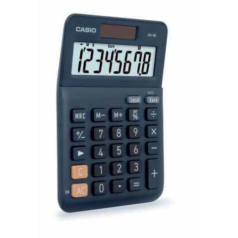 Calcolatrice da tavolo CASIO Extra Big LC solare e batteria display 8 cifre - blu - MS-8E-W-EP